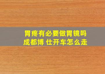 胃疼有必要做胃镜吗成都博 仕开车怎么走